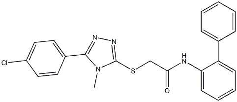 N-[1,1'-biphenyl]-2-yl-2-{[5-(4-chlorophenyl)-4-methyl-4H-1,2,4-triazol-3-yl]sulfanyl}acetamide Struktur