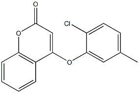 4-(2-chloro-5-methylphenoxy)-2H-chromen-2-one Struktur