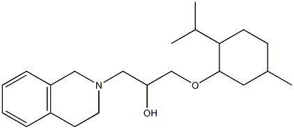 1-(3,4-dihydro-2(1H)-isoquinolinyl)-3-[(2-isopropyl-5-methylcyclohexyl)oxy]-2-propanol Struktur