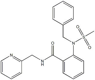 2-[benzyl(methylsulfonyl)amino]-N-(2-pyridinylmethyl)benzamide Struktur