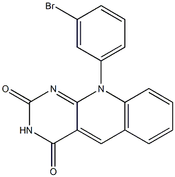 10-(3-bromophenyl)pyrimido[4,5-b]quinoline-2,4(3H,10H)-dione Struktur