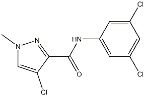 4-chloro-N-(3,5-dichlorophenyl)-1-methyl-1H-pyrazole-3-carboxamide Struktur