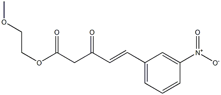 2-Methoxyethyl (3-nitrophenylmethylene)acetoacetate Struktur