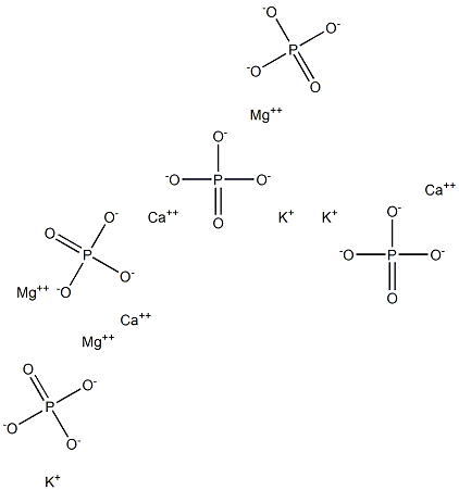 Calcium magnesium potassium phosphate Struktur