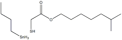 Isooctyl thioglycolate butyl tin Struktur