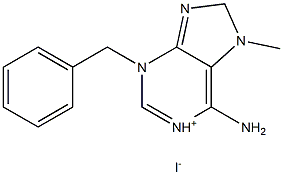 3-Benzyl-7-methyl  adeninium  iodide Struktur