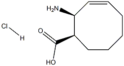 cis-2-Amino-3-cyclooctene-1-carboxylic  acid  hydrochloride Struktur