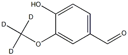 4-Hydroxy-3-methoxy-d3  benzaldehyde Struktur