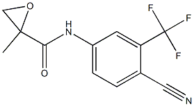 2,3-Epoxy-2-methyl-N-[4-cyano-3(trifluoromethyl) phenyl] propanamide. Struktur