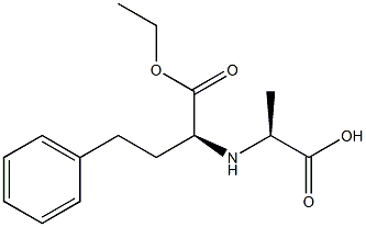 N-[(1S)-1-(ethoxycarbonyl)-3-phenylpropyl]-L-alanine Struktur