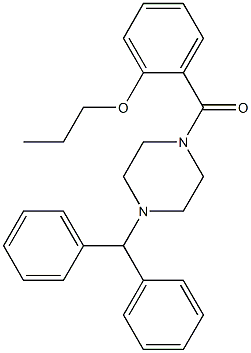 (4-benzhydryl-1-piperazinyl)(2-propoxyphenyl)methanone Struktur