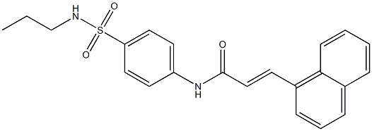 (E)-3-(1-naphthyl)-N-{4-[(propylamino)sulfonyl]phenyl}-2-propenamide Struktur