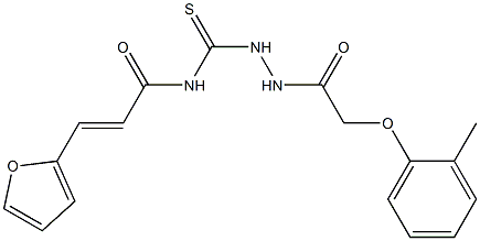 (E)-3-(2-furyl)-N-({2-[2-(2-methylphenoxy)acetyl]hydrazino}carbothioyl)-2-propenamide Struktur