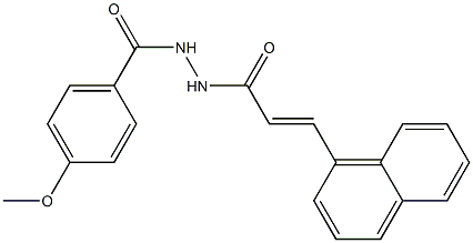 (E)-N'-(4-methoxybenzoyl)-3-(1-naphthyl)-2-propenohydrazide Struktur