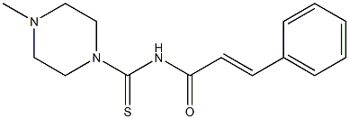 (E)-N-[(4-methyl-1-piperazinyl)carbothioyl]-3-phenyl-2-propenamide Struktur