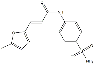 (E)-N-[4-(aminosulfonyl)phenyl]-3-(5-methyl-2-furyl)-2-propenamide Struktur