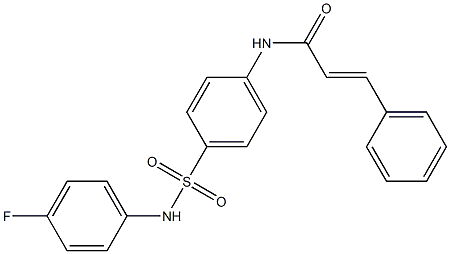 (E)-N-{4-[(4-fluoroanilino)sulfonyl]phenyl}-3-phenyl-2-propenamide Struktur