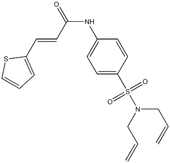 (E)-N-{4-[(diallylamino)sulfonyl]phenyl}-3-(2-thienyl)-2-propenamide Struktur