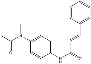 (E)-N-{4-[acetyl(methyl)amino]phenyl}-3-phenyl-2-propenamide Struktur