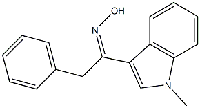 1-(1-methyl-1H-indol-3-yl)-2-phenyl-1-ethanone oxime Struktur