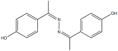 1-(4-hydroxyphenyl)-1-ethanone N-[(Z)-1-(4-hydroxyphenyl)ethylidene]hydrazone Struktur