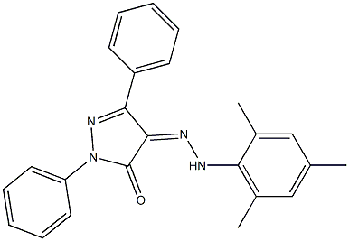 1,3-diphenyl-1H-pyrazole-4,5-dione 4-(N-mesitylhydrazone) Struktur