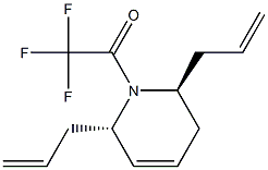 1-[(2S,6S)-2,6-diallyl-3,6-dihydro-1(2H)-pyridinyl]-2,2,2-trifluoro-1-ethanone Struktur