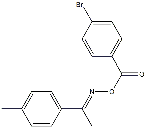 N-[(4-bromobenzoyl)oxy]-N-[(E)-1-(4-methylphenyl)ethylidene]amine Struktur