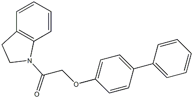 2-([1,1'-biphenyl]-4-yloxy)-1-(2,3-dihydro-1H-indol-1-yl)-1-ethanone Struktur