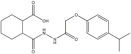 2-({2-[2-(4-isopropylphenoxy)acetyl]hydrazino}carbonyl)cyclohexanecarboxylic acid Struktur