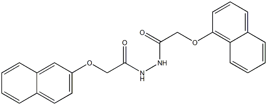 2-(1-naphthyloxy)-N'-[2-(2-naphthyloxy)acetyl]acetohydrazide Struktur