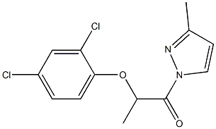 2-(2,4-dichlorophenoxy)-1-(3-methyl-1H-pyrazol-1-yl)-1-propanone Struktur