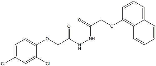 2-(2,4-dichlorophenoxy)-N'-[2-(1-naphthyloxy)acetyl]acetohydrazide Struktur