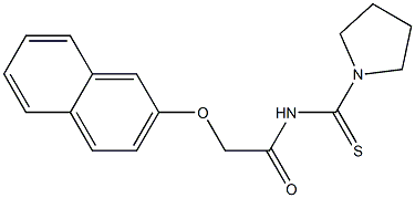 2-(2-naphthyloxy)-N-(1-pyrrolidinylcarbothioyl)acetamide Struktur