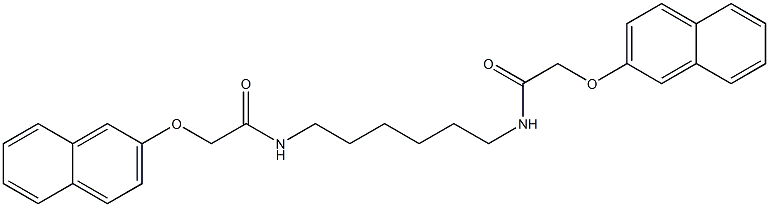 2-(2-naphthyloxy)-N-(6-{[2-(2-naphthyloxy)acetyl]amino}hexyl)acetamide Struktur