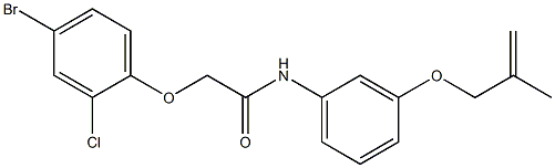 2-(4-bromo-2-chlorophenoxy)-N-{3-[(2-methyl-2-propenyl)oxy]phenyl}acetamide Struktur