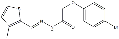 2-(4-bromophenoxy)-N'-[(E)-(3-methyl-2-thienyl)methylidene]acetohydrazide Struktur