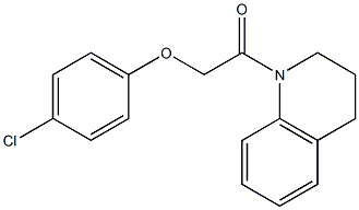 2-(4-chlorophenoxy)-1-[3,4-dihydro-1(2H)-quinolinyl]-1-ethanone Struktur