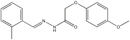 2-(4-methoxyphenoxy)-N'-[(E)-(2-methylphenyl)methylidene]acetohydrazide Struktur