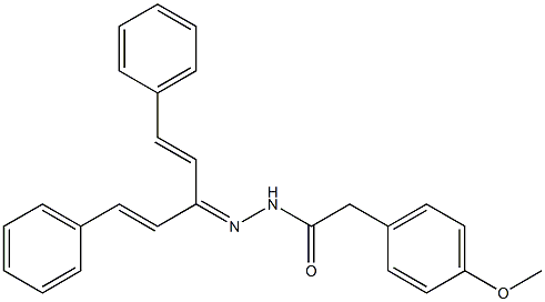 2-(4-methoxyphenyl)-N'-{(E)-3-phenyl-1-[(E)-2-phenylethenyl]-2-propenylidene}acetohydrazide Struktur