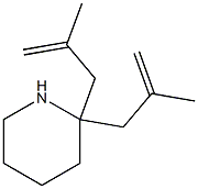 2,2-bis(2-methyl-2-propenyl)piperidine Struktur