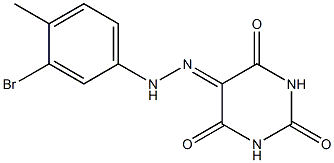 2,4,5,6(1H,3H)-pyrimidinetetrone 5-[N-(3-bromo-4-methylphenyl)hydrazone] Struktur