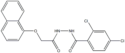 2,4-dichloro-N'-[2-(1-naphthyloxy)acetyl]benzohydrazide Struktur