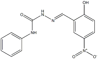 2-[(E)-(2-hydroxy-5-nitrophenyl)methylidene]-N-phenyl-1-hydrazinecarboxamide Struktur