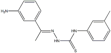 2-[(E)-1-(3-aminophenyl)ethylidene]-N-(3-methylphenyl)-1-hydrazinecarbothioamide Struktur