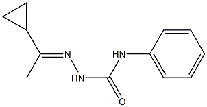 2-[(E)-1-cyclopropylethylidene]-N-phenyl-1-hydrazinecarboxamide Struktur