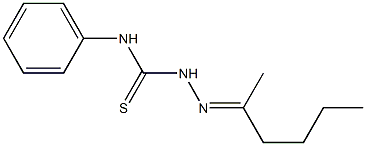 2-[(E)-1-methylpentylidene]-N-phenyl-1-hydrazinecarbothioamide Struktur