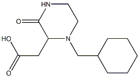 2-[1-(cyclohexylmethyl)-3-oxo-2-piperazinyl]acetic acid Struktur