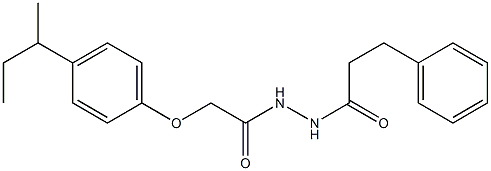 2-[4-(sec-butyl)phenoxy]-N'-(3-phenylpropanoyl)acetohydrazide Struktur