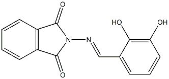 2-{[(E)-(2,3-dihydroxyphenyl)methylidene]amino}-1H-isoindole-1,3(2H)-dione Struktur